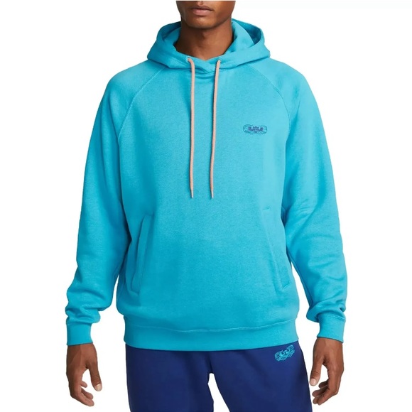 🎁🎄NIKE  ✨ NWT Lebron James *Rare* 20 Year Career Basketball Blue Hoodie Medium - Picture 2 of 9